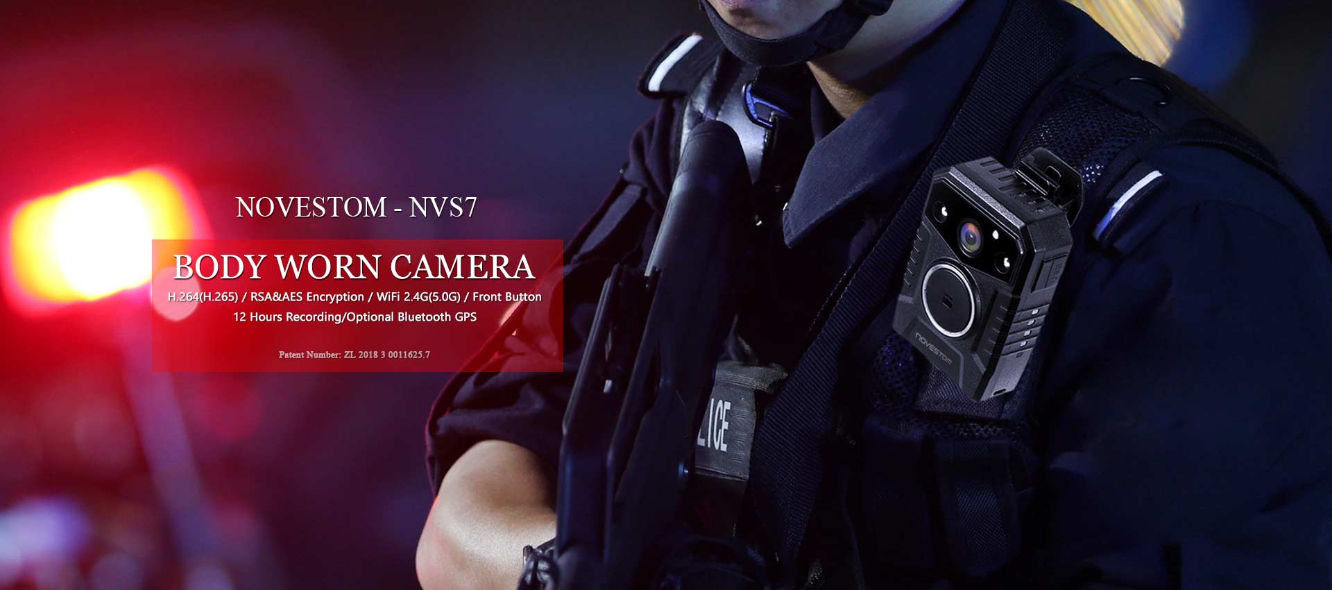 NVS7 wifi પોલીસ સ્ટાઈલ બોડી વિડિયો સુરક્ષા કેમેરા GPS AES સાથે પહેરવામાં આવે છે