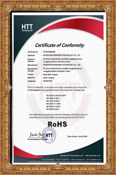 Rohs-certification-for-body-word-camera